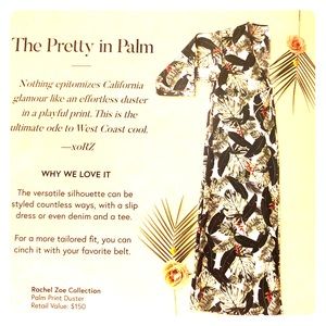 Rachel Zoe Collection Palm Print Duster